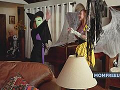 Mommy gets free use and taboo action in Halloween video
