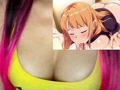 Step sister gets teased and fisted while cosplaying