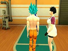 Dragon Ball Hentai: Goku s'engage dans des actes sexuels avec sa femme et la femme de son fils, recevant tous les deux une pénétration anale
