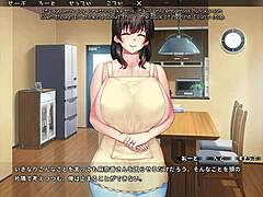 Crossdressing stepmother seduces with big tits and facial in anime