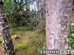 A German milf gets fucked by a big cocked neighbor in the woods