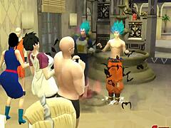 Ntr Dragon Ball Porn: Maids Goku Gohan Veget og Clirin straffer sine utro koner for å være utro