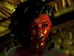 La fantasia dei ladyboy si avvera con una ragazza con un grosso cazzo in questo film in 3D