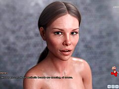 3D animace sexy holky, jak jezdí a dostává krém