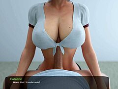 Cartoon porn video of stepsister and husband rubbing asses in 3D